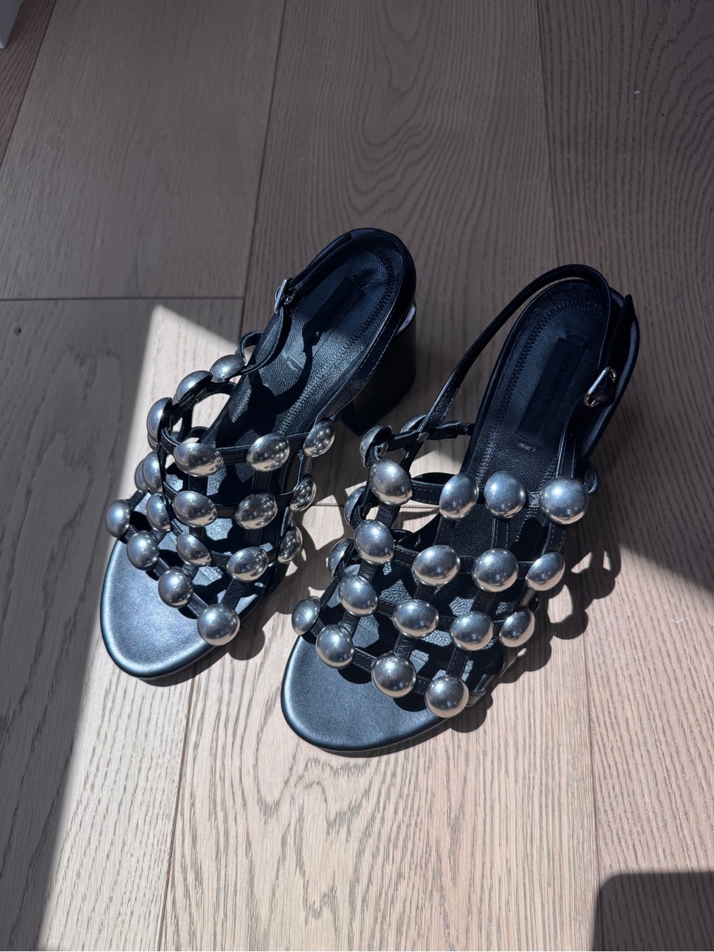 Alexander Wang Nadia Dome Stud heels size 38.5